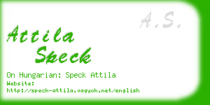 attila speck business card